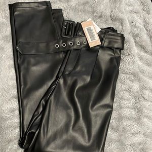 Black leather pants